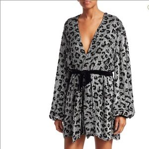 NWT Retrofete Gabrielle Leopard Sequin Dress